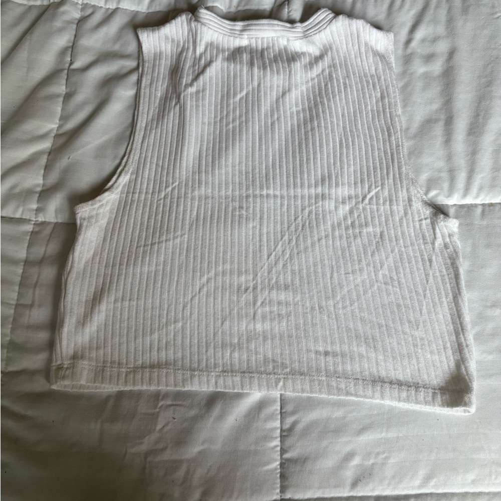 Reformation Cream Ribbed Top - Picture 3 of 4